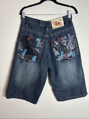 Vintage Southpole Denim Shorts Baggy Skater Y2K 30”